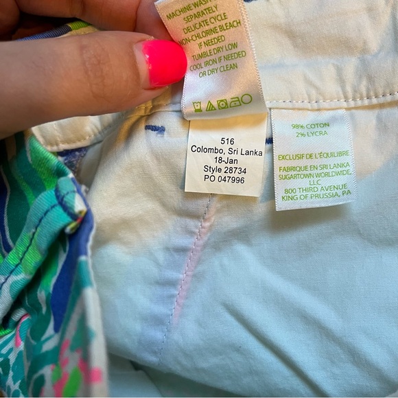 Lilly Pulitzer the Jayne short in beckon blue print size 00 - Picture 6 of 6